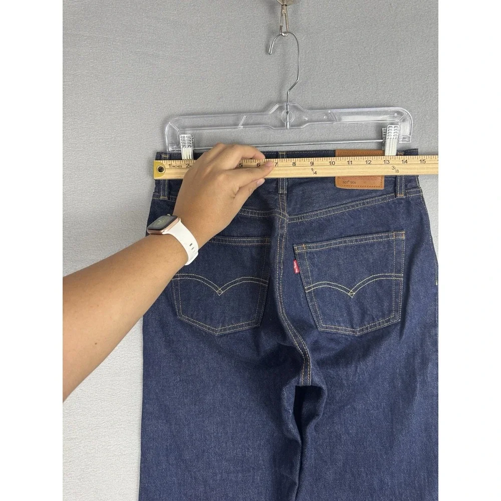 Levis Premium 501 Selvedge Denim Jeans Mens 26x36 (fits 30x35) Dark Wash Blue